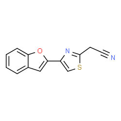 [4-(1-Benzofuran-2-yl)-1,3-thiazol-2-yl]acetonitrile结构式