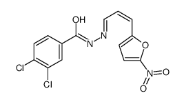 3,4-dichloro-N-[(E)-[(E)-3-(5-nitrofuran-2-yl)prop-2-enylidene]amino]benzamide结构式