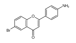2-(4-aminophenyl)-6-bromochromen-4-one Structure