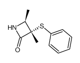 (+/-)-3β,4β-dimethyl-3α-(phenylthio)azetidin-2-one Structure