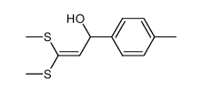 3,3-bis(methylthio)-1-(p-tolyl)prop-2-en-1-ol Structure
