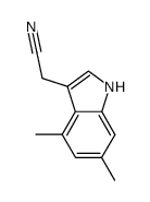 (4,6-dimethyl-1H-indol-3-yl)acetonitrile结构式