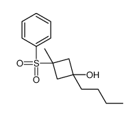 3-(benzenesulfonyl)-1-butyl-3-methylcyclobutan-1-ol结构式