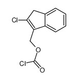 (2-chloro-3H-inden-1-yl)methyl carbonochloridate结构式