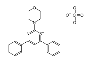 4-(4,6-diphenyl-1,3-thiazin-2-ylidene)morpholin-4-ium,perchlorate结构式