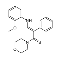 (E)-3-(2-Methoxy-phenylamino)-1-morpholin-4-yl-2-phenyl-propenethione结构式