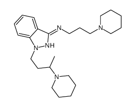 1-(3-piperidin-1-ylbutyl)-N-(3-piperidin-1-ylpropyl)indazol-3-amine结构式