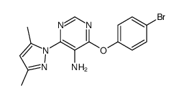 5-PYRIMIDINAMINE, 4-(4-BROMOPHENOXY)-6-(3,5-DIMETHYL-1H-PYRAZOL-1-YL)- Structure