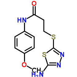 3-[(5-AMINO-1,3,4-THIADIAZOL-2-YL)THIO]-N-(4-METHOXYPHENYL)PROPANAMIDE structure