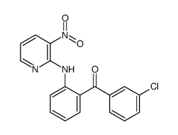 (3-chlorophenyl)-[2-[(3-nitropyridin-2-yl)amino]phenyl]methanone结构式