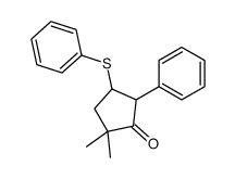 2,2-dimethyl-5-phenyl-4-phenylsulfanylcyclopentan-1-one Structure