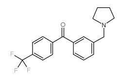 3-PYRROLIDINOMETHYL-4'-TRIFLUOROMETHYLBENZOPHENONE结构式