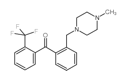 2-(4-METHYLPIPERAZINOMETHYL)-2'-TRIFLUOROMETHYLBENZOPHENONE结构式