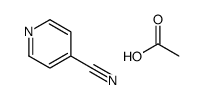 acetic acid,pyridine-4-carbonitrile结构式