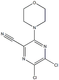 5,6-dichloro-3-(4-morpholinyl)-2-Pyrazinecarbonitrile Structure