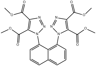 1,1'-(Naphthalene-1,8-diyl)bis(1H-1,2,3-triazole-4,5-dicarboxylic acid dimethyl) ester结构式