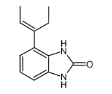 4-[(E/Z)-1-ethylprop-1-en-1-yl]-1,3-dihydro-2H-benzimidazol-2-one结构式