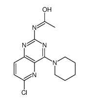 N-(6-chloro-4-piperidin-1-ylpyrido[3,2-d]pyrimidin-2-yl)acetamide结构式