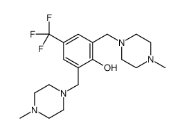 2,6-bis[(4-methylpiperazin-1-yl)methyl]-4-(trifluoromethyl)phenol结构式