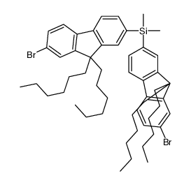 bis(7-bromo-9,9-dihexylfluoren-2-yl)-dimethylsilane Structure