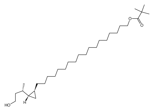 2,2-dimethylpropionic acid 18-[(1S,2R)-2-((S)-1-methyl-3-hydroxypropyl)cyclopropyl]octadecyl ester结构式