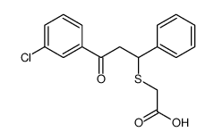 2-[3-(3-chlorophenyl)-3-oxo-1-phenylpropyl]sulfanylacetic acid结构式