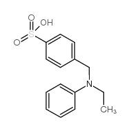 4-((Ethylanilino)methyl)benzenesulphonic acid structure