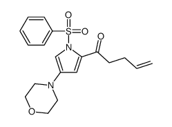 1-[1-(benzenesulfonyl)-4-morpholin-4-ylpyrrol-2-yl]pent-4-en-1-one结构式