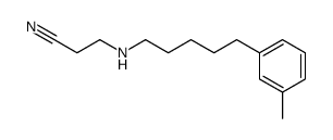 3-[5-(3-methylphenyl)pentylamino]propanenitrile结构式