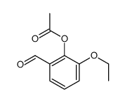 (2-ethoxy-6-formylphenyl) acetate结构式