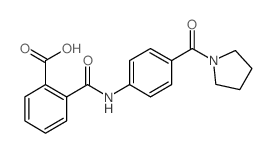 2-{[4-(1-Pyrrolidinylcarbonyl)anilino]-carbonyl}benzoic acid Structure