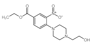 Ethyl 3-nitro-4-[1-(2-hydroxyethyl)-piperazin-1-yl]benzoate Structure