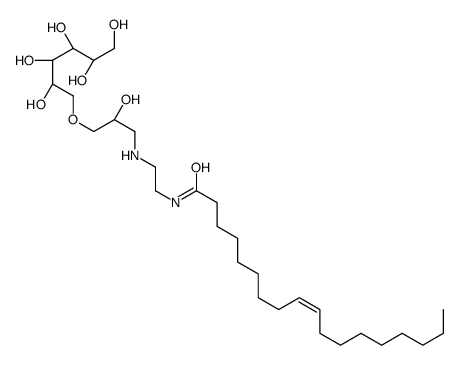 1-O-[2-hydroxy-3-[[2-[oleoylamino]ethyl]amino]propyl]-D-glucitol structure