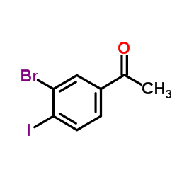 1-(3-溴-4-碘苯基)乙酮结构式