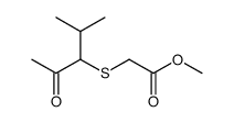 methyl 2-(2-methyl-4-oxopentan-3-yl)sulfanylacetate Structure