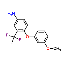 4-(3-Methoxyphenoxy)-3-(trifluoromethyl)aniline结构式