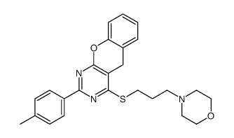 2-(4-methylphenyl)-4-(3-morpholin-4-ylpropylsulfanyl)-5H-chromeno[2,3-d]pyrimidine Structure