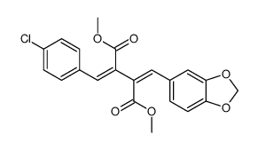 α-p-Chlor-benzyliden-β-(3,4-methylendioxy-benzyliden)-bernsteinsaeure-dimethylester Structure