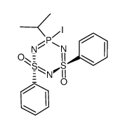 (1S,3S)-5-Iodo-5-isopropyl-1,3-diphenyl-5λ5-[1,3,2,4,6,5]dithiatriazaphosphinine 1,3-dioxide Structure