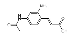 4-acetylamino-2-amino-trans-cinnamic acid Structure