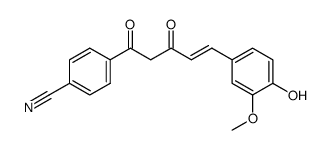 (E)-1-(4-cyanophenyl)-5-(4-hydroxy-3-methoxyphenyl)pent-4-ene-1,3-dione Structure