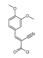 2-cyano-3-(3',4'-dimethoxyphenyl)-2-propenoyl chloride Structure
