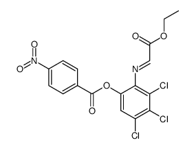 4-Nitro-benzoic acid 3,4,5-trichloro-2-{[1-ethoxycarbonyl-meth-(E)-ylidene]-amino}-phenyl ester Structure