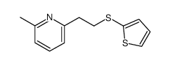 2-methyl-6-(2-[2]thienylmercapto-ethyl)-pyridine结构式