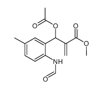 methyl 3-acetoxy-3-(2-formamido-5-methylphenyl)-2-methylenepropanoate结构式