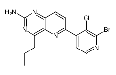 4-n-propyl-6-(2-bromo-3-chloropyridin-4-yl)pyrido[3,2-d]pyrimidin-2-ylamine结构式