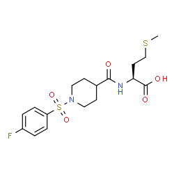 N-({1-[(4-Fluorophenyl)sulfonyl]piperidin-4-yl}carbonyl)-L-methionine结构式