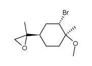 (S)-2-((1R,3S,4S)-3-bromo-4-methoxy-4-methylcyclohexyl)-2-methyloxirane结构式