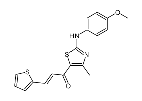 (E)-1-[2-(4-Methoxy-phenylamino)-4-methyl-thiazol-5-yl]-3-thiophen-2-yl-propenone Structure