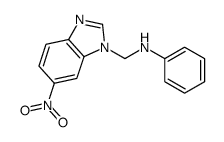 N-[(6-nitrobenzimidazol-1-yl)methyl]aniline结构式